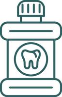 Mouthwash Line Gradient Round Corner Icon vector