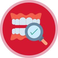 Dental Checkup Flat Multi Circle Icon vector