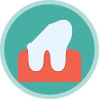 Dental Caries Flat Multi Circle Icon vector