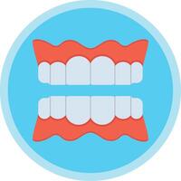 Denture Flat Multi Circle Icon vector