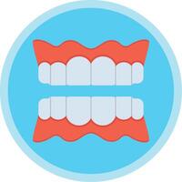 Denture Flat Multi Circle Icon vector