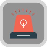Siren Flat Round Corner Icon vector