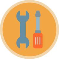 Tools Flat Multi Circle Icon vector