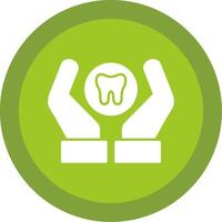 Dental Care Glyph Multi Circle Icon vector