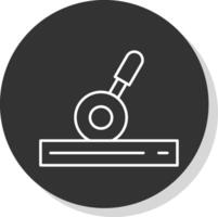 Control Lever Line Grey Circle Icon vector