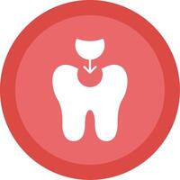 Tooth Filling Glyph Multi Circle Icon vector