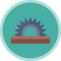 Circular Saw Flat Multi Circle Icon vector