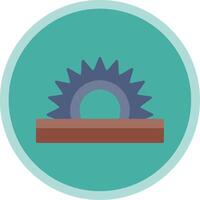 Circular Saw Flat Multi Circle Icon vector