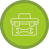 Tool Box Line Multi Circle Icon vector