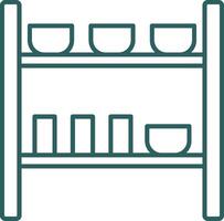Rack Line Gradient Round Corner Icon vector