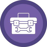 Tool Box Glyph Multi Circle Icon vector