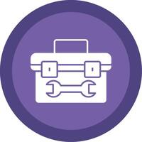 Tool Box Glyph Multi Circle Icon vector