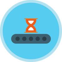 Waiting Flat Multi Circle Icon vector