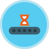 Waiting Flat Multi Circle Icon vector