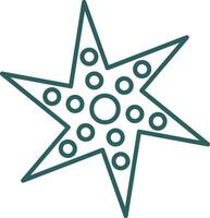 Starfish Line Gradient Round Corner Icon vector