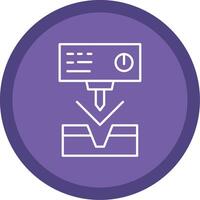 Metal Bending Machine Line Multi Circle Icon vector