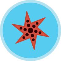 Starfish Flat Multi Circle Icon vector