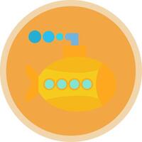 Submarine Flat Multi Circle Icon vector