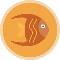 Angelfish Flat Multi Circle Icon vector