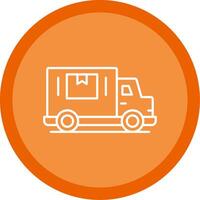 Delivery Truck Line Multi Circle Icon vector