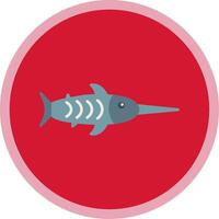 Narwhal Flat Multi Circle Icon vector