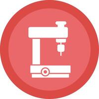 Milling Machine Glyph Multi Circle Icon vector