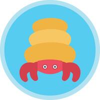 Hermit Crab Flat Multi Circle Icon vector