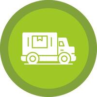 Delivery Truck Glyph Multi Circle Icon vector