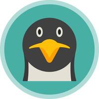 pingüino plano multi circulo icono vector