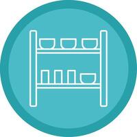 Rack Line Multi Circle Icon vector