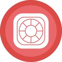 Lifebuoy Glyph Multi Circle Icon vector