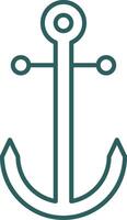 Anchor Line Gradient Round Corner Icon vector