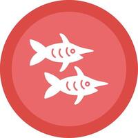 Swordfish Glyph Multi Circle Icon vector