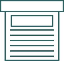 Storage Box Line Gradient Round Corner Icon vector
