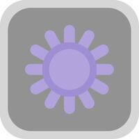 Sea Urchin Flat Round Corner Icon vector