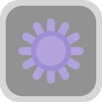 Sea Urchin Flat Round Corner Icon vector