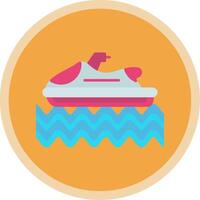 Parasailing Flat Multi Circle Icon vector