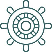 Helm Line Gradient Round Corner Icon vector