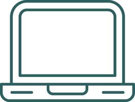 Laptop Line Gradient Round Corner Icon vector