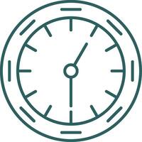 Wall Clock Line Gradient Round Corner Icon vector