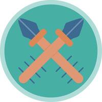 Harpoon Flat Multi Circle Icon vector