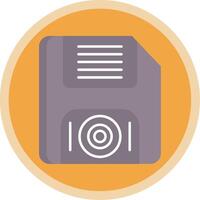 Floppy Disk Flat Multi Circle Icon vector