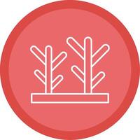 Coral Line Multi Circle Icon vector