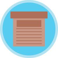 Storage Box Flat Multi Circle Icon vector