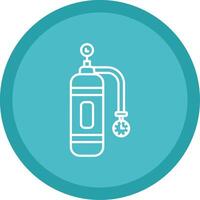 Oxygen Tank Line Multi Circle Icon vector