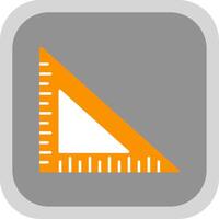 Square Ruler Flat Round Corner Icon vector