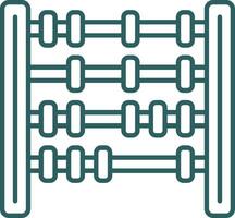 Abacus Line Gradient Round Corner Icon vector