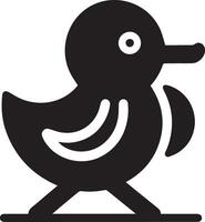 Duck Funny Character silhouette 3 vector