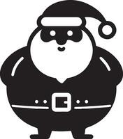 minimal carton funny character, Santa Claus, silhouette 30 vector