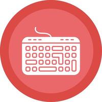 Keyboard Glyph Multi Circle Icon vector